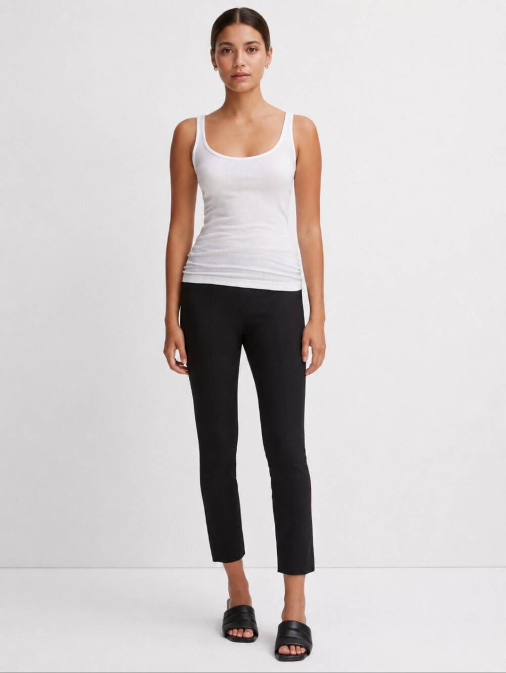 ❤️ VINCE ITALIAN PONTE LEGGING PANTS, STITCH FRONT SEAM, BLACK, SMALL